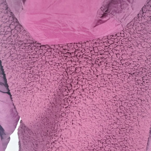 Champion Women's Size M Dark Berry Hooded Fleece Sherpa Jacket - Picture 11 of 12